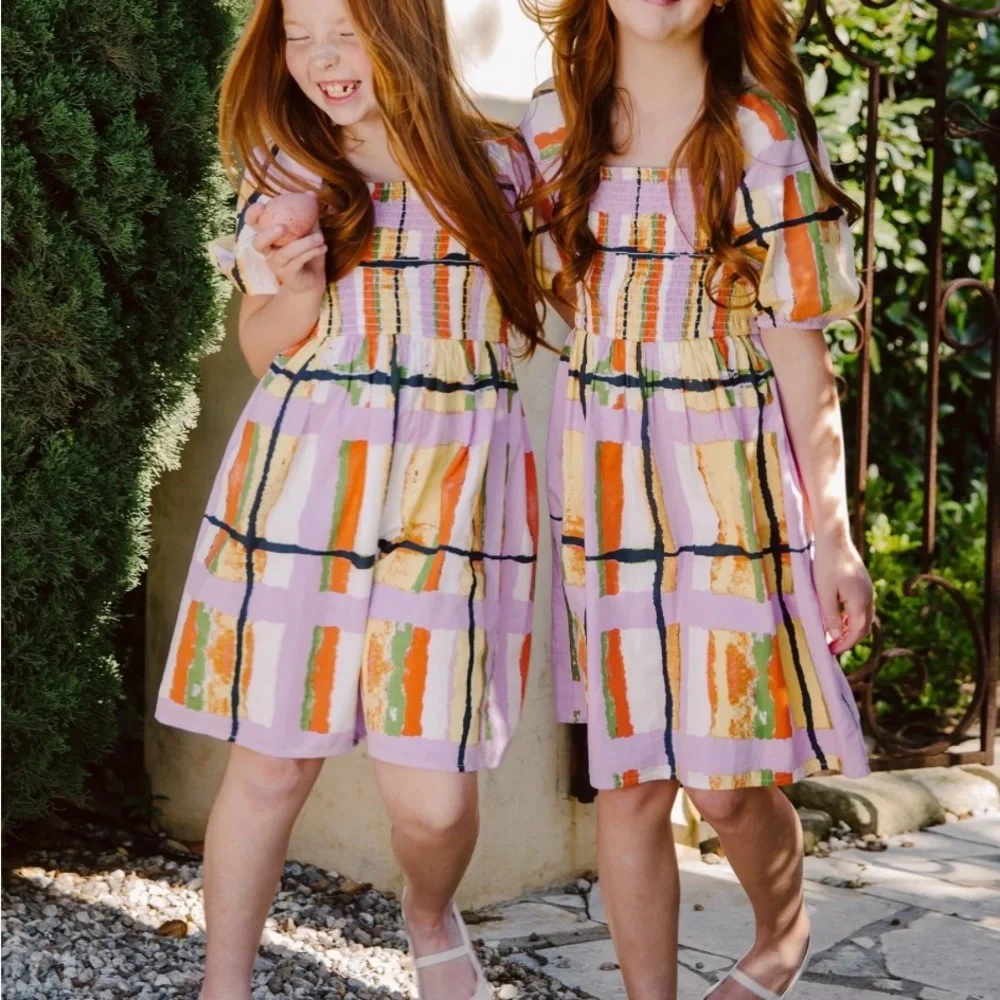 EASTER PERFECT Cleobella Mommy & Me Matching Dresses Lot Sz S, Girls 5 & 7 - Picture 5 of 8